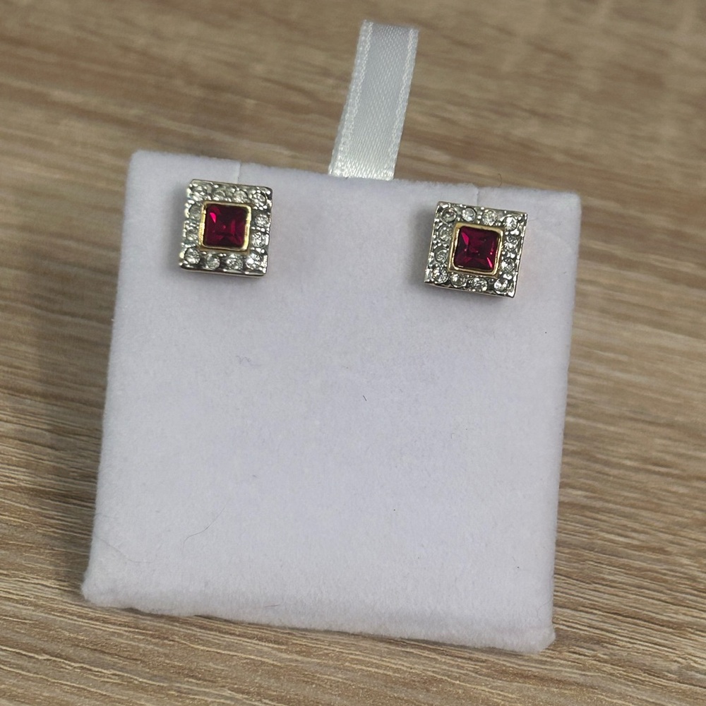 Rhinestone Stud Earrings For Pierced Ears